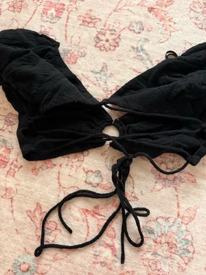 Princess Polly Top Crop Black thumbnail 4