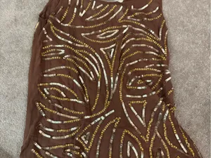 Laundry by Design Brown Sequin Embellished Top thumbnail 4