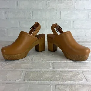 Universal‎ Thread Watson Clogs Womens 7.5 Brown Faux Leather Slingback Platform thumbnail 8