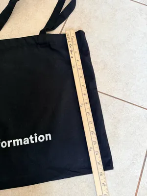Reformation Black Canvas Logo Tote thumbnail 5