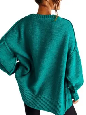 Free People Allie V - Neck Mountain View Large Oversized Comfy chunky thumbnail 3