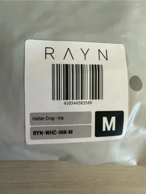 RAYN Halter Crop Top Black Medium NWT thumbnail 7
