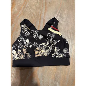 Free People Movement Freestyle Sports Bra‎ Black Cream Floral S Yoga Balletcore thumbnail 3