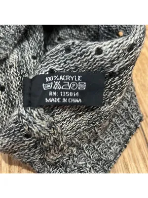 Gray Knit Beanie thumbnail 3