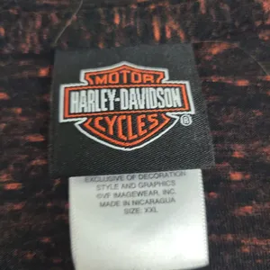 Harley Davidson‎ Short Sleeve T-Shirt Black/orange Washout Size 2XL Lafayette IN thumbnail 4