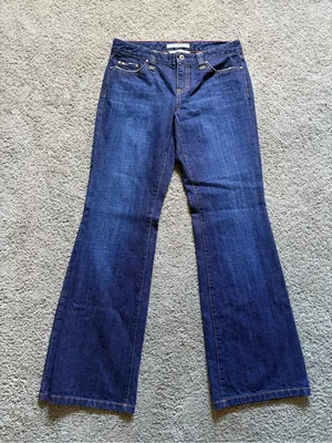 Tommy Hilfiger Low Rise Flare Jeans Womens Size 8 90s Y2K Lightly Distressed thumbnail 1