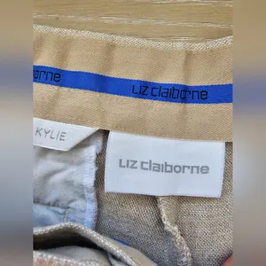 Liz Claiborne Kylie Linen Cotton Blend Pleated Trousers – Beige – Size 10 thumbnail 5
