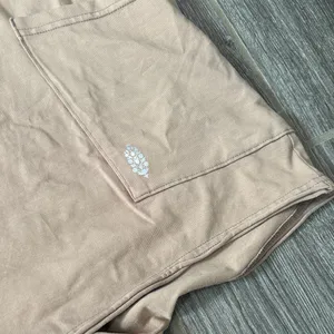 Free People FP Movement Tan Khaki Short Sleeve Romper with Pockets size XS NWOT thumbnail 2