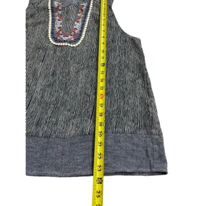 THML Women Size Small Bohemian Shirt Top Sleeveless Blue (31-365) thumbnail 5