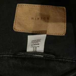 H&M divided denim Black Button Closure Jean Jacket Medium oversized #500 thumbnail 5