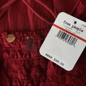 Free People Intimately X-Small Adella Cami Top Cherry Red Ruffled Crochet Lace thumbnail 6
