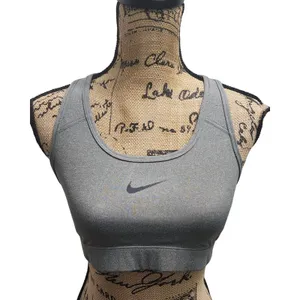 Nike Sports Bra Gray Medium‎ Support Workout Fitness Athletic Gym Activewear thumbnail 1