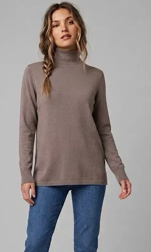Chico's Top Long Sleeve Turtleneck Medium thumbnail 1