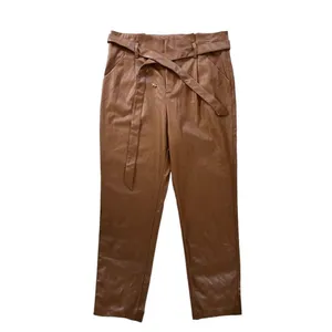 LUCY PARIS womens faux leather pleated‎ casual pants thumbnail 2