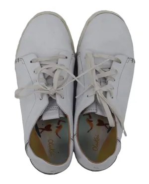 OluKai‎ Pehuea Li Leather Sneakers Womens 8 White Lace Up Casual Low Top thumbnail 1