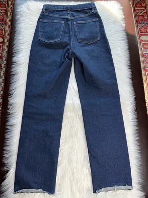 Denim Forum Aritzia Dark Wash Super Hi Rise Straight Leg Rowan Jeans thumbnail 9