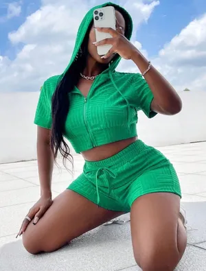 Green Lounge Two Piece Set thumbnail 1