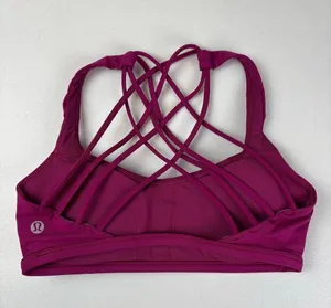 Lululemon Free To Be Bra in Deep Fuchsia Size 4 thumbnail 4
