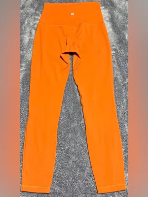 #23 Lululemon Align High-Rise Pant 25” Canyon Orange Size 4 thumbnail 8