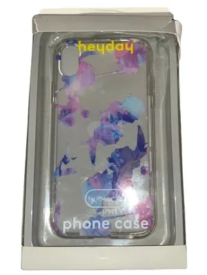Heyday iPhone XR Case Clear Floral Purple Blue‎ Slim Protective NWT thumbnail 1
