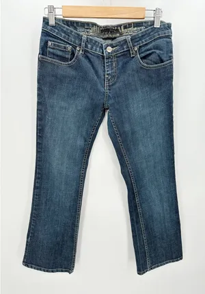 Oakley Dark Wash Blue Cotton Blend Bootcut Denim Jeans‎ Women's Size 6 thumbnail 1