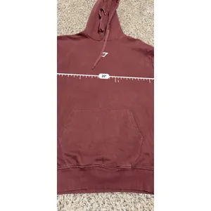 Gymshark Womens XS Pullover Hoodie Cherry Brown Burgundy GLP04431 Logo Fleece thumbnail 6