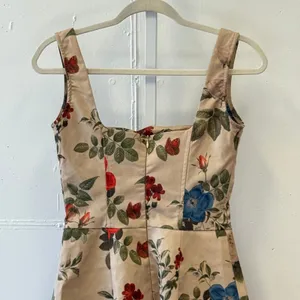 Pretty Little Thing Floral Corset Mini Dress Beige Rose Butterfly Print US‎ 2 thumbnail 5
