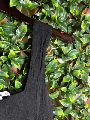 Reformation Black midi Dress Size 0 thumbnail 5