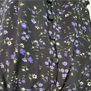 English Factory Floral Button Detail Mini Dress Black Size S thumbnail 12