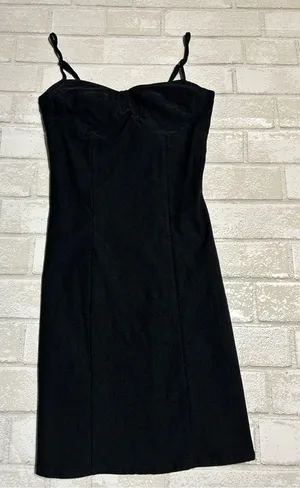 Garage Classic Black Spaghetti-Strap Bodycon Dress thumbnail 1