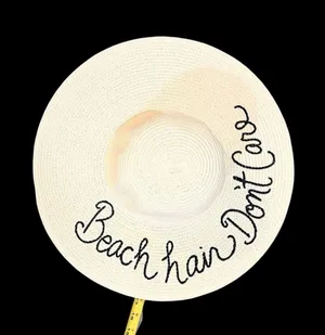 TART ‘Beach Hair Don’t Care’ 17” Wide Brim Paper Floppy Hat OS NWT thumbnail 1