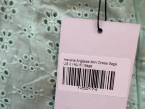 Princess Polly Mint Green Eyelet Puff Sleeve Dress thumbnail 4