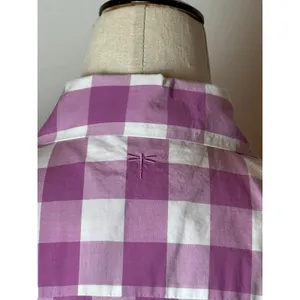 Tyler Boe Shirt Women Medium Purple White Gingham Long‎ Sleeve Button Down Tunic thumbnail 7