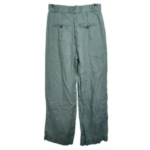 Abercrombie & Fitch Sage Green Linen Wide Leg Dress Pants Trousers Women Size 27 thumbnail 3