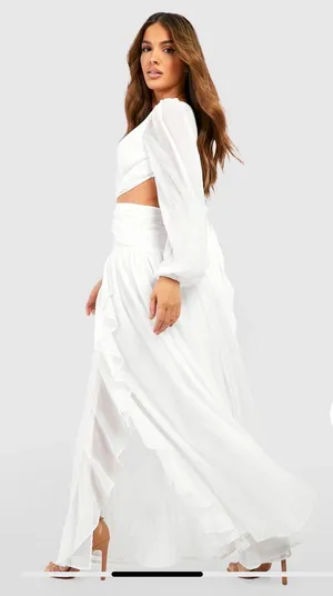 Boo hoo white cut out dress thumbnail 2