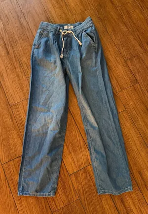 Free People Drawstring Waist Jeans- size XS thumbnail 1