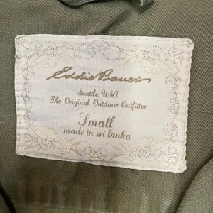 Eddie Bauer Womens Army Green Cargo Pocket Jacket Size Small thumbnail 7