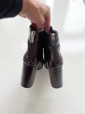 Forever 21 Burgundy Wine Pointed Booties size 7.5 thumbnail 4