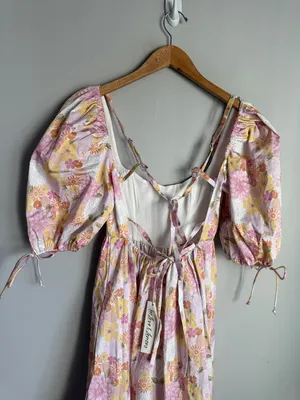 New For Love And Lemons Carrie Midi Dress Xxs thumbnail 5