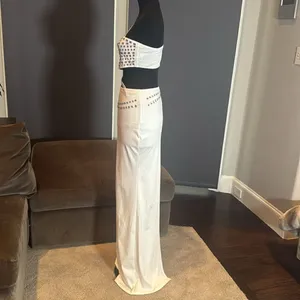 Women’s White Sparkly BodyCon 2 Piece Party Club Outfit Size M NEW *READ thumbnail 6