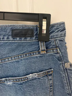 Abercrombie & Fitch Distressed Patchwork Button Fly Denim Shorts thumbnail 5