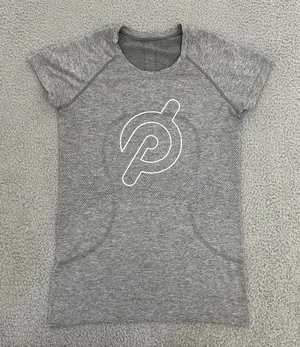 Lululemon x Peloton Swiftly Short Sleeve T Shirt Gray Athletic Workout Women's 8 thumbnail 1