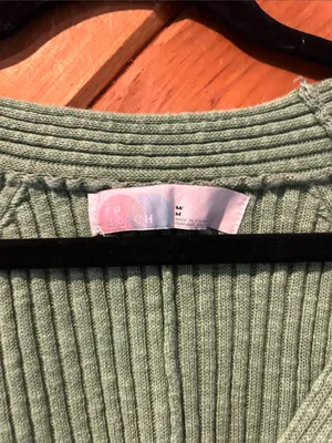 Free People Beach Green Justine Sweater thumbnail 5