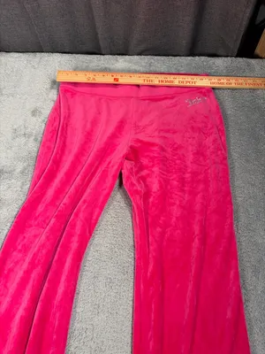 Juicy couture large Pink Velour sweatpants thumbnail 4