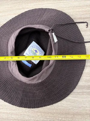 Wallaroo Hat Company Woven Chocolate Brown Victoria Diva Sun Hat Women thumbnail 4