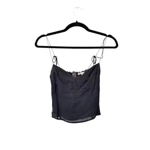 REFORMATION Cropped Camisole Black Sz 0‎ thumbnail 2