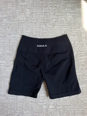 Aurola High-Waist Black Sculpting Bike Shorts thumbnail 5