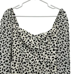 Reformation Shelby Dress Ocelot White Black Print Midi Slit Bustier Chic Size 0 thumbnail 6