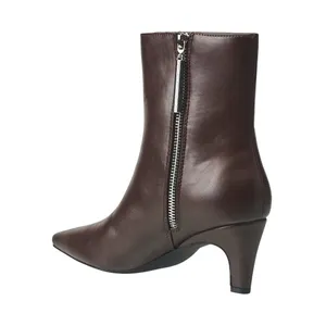 NWT French Connection Alex Kitten Heel Bootie FC-ALEX-S Chocolate Brown 6M thumbnail 4