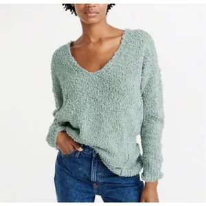 Abercrombie & Fitch Fall Chunky Fuzzy Cozy Knit‎ V Neck Sweater Size S thumbnail 8
